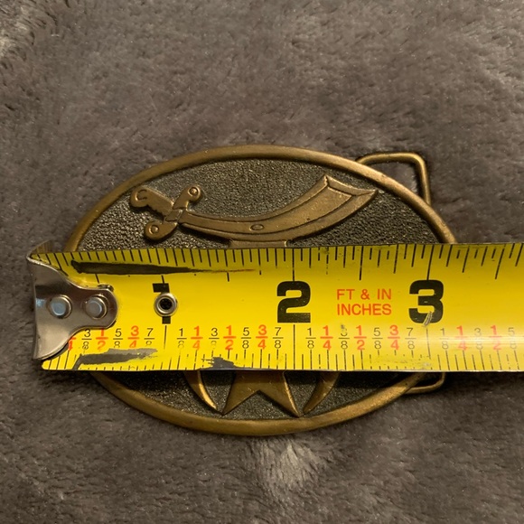 Vintage Adezy Denver USA 1977 brass Free Mason Masonic belt buckle Gasparilla - Picture 2 of 7